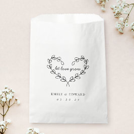 Hart Krans Laat Liefde Groeien Wedding Flower Seed Bedankzakje