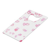 hart kredietkaart flessenopener (Voorkant Gekanteld)