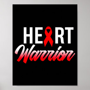 Hart Krijger Hartziekte Bewustzijn Ondersteuningst Poster