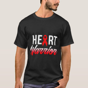Hart Krijger Hartziekte Bewustzijn Steun Squa T-shirt