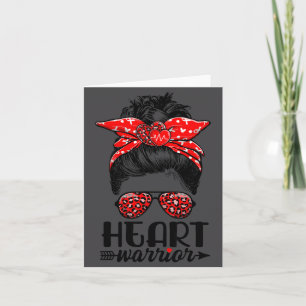 Hart Krijger Rommelige Knot Ga Naar Rood - Hartzie Kaart