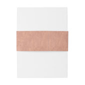 Hart kroon monogram roos gouden en witte bruiloft uitnodigingen wikkel (Achterkant Voorbeeld)