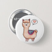 Hart Lama Ronde Button 5,7 Cm (Voorkant /achterkant)