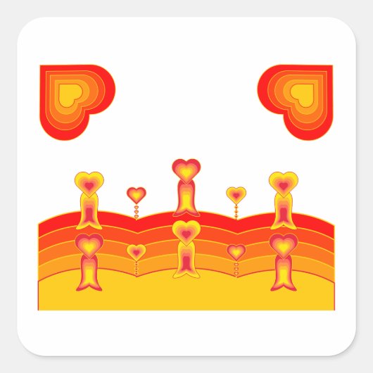 Hart-Landschap Sticker (Voorkant)