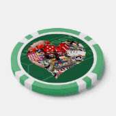 Hart - Las Vegas Spel Kaart Vorm Poker Chips (Enkel)