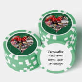 Hart - Las Vegas Spel Kaart Vorm Poker Chips (Opstapeling)