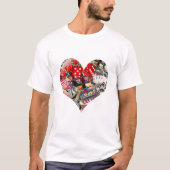 Hart - Las Vegas Spel Kaart Vorm T-shirt (Voorkant)
