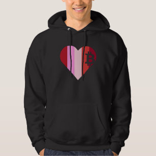 Hart Liefde Bitcoin Vrouwen Meisjes Mannen Jongens Hoodie