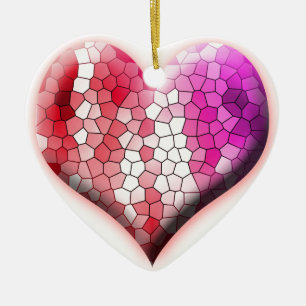 hart liefde harten op maat verjaardagen keramisch ornament