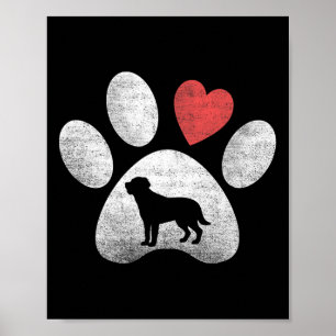 Hart Liefde Hond Poot Labrador Retriever Valentijn Poster