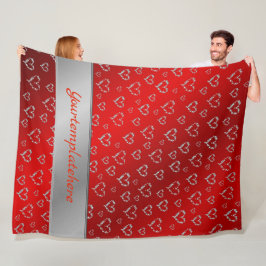 hart, liefde, metaal, metaal, valentijn, romantisc fleece deken