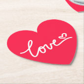Hart liefde onderzetter bruiloft gunsten (Gekanteld)