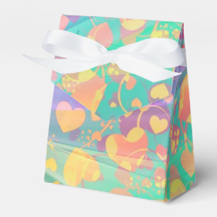 Hart Liefde Patroon Pastel Design Bedankdoosjes