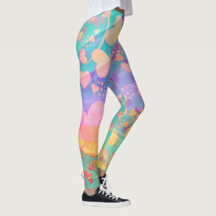 Hart Liefde Patroon Pastel Design Leggings