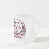 Hart Liefhebber Glas Mok (Voorkant rechts)