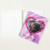 Hart Lijst Aangepast Foto Roze Zijde Zijde & Diama Planner (Display)