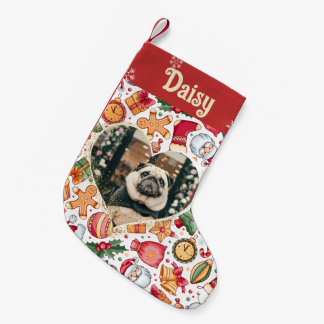 Hart Lijst Gingerbread Gepersonaliseerde Pet Foto Kleine Kerstsok