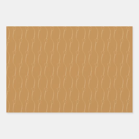 Hart Link Gouden Bruiloft Verloving Inpakpapier Vel (Voorkant)