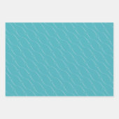 Hart Link Lichtgrijs Verdigris Bruiloft Verloving Inpakpapier Vel (Voorkant 2)