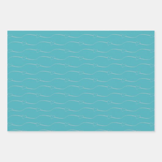 Hart Link Silver Verdigris Bruiloft Verloving Inpakpapier Vel (Voorkant 3)