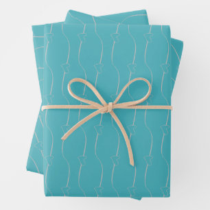 Hart Link Silver Verdigris Bruiloft Verloving Inpakpapier Vel