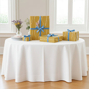 Hart Links Luxor Goud en Wit Bruiloft Cadeaupapier