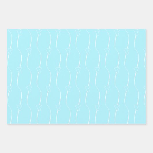 Hart Links, Medium Turquoise Bruiloft Verloving Inpakpapier Vel (Voorkant)