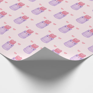 Hart Lipstick Pastel Kawaii Cadeaupapier