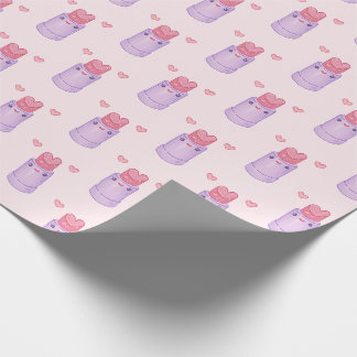Hart Lipstick Pastel Kawaii Cadeaupapier
