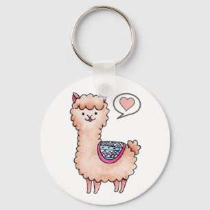 Hart Llama Sleutelhanger