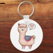 Hart Llama Sleutelhanger (Voorkant)