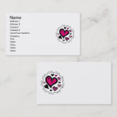 Hart Love Love Love Visitekaartje (Voorkant / Achterkant)