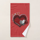 Hart Magie Rood Badkamer Handdoek Set (Handdoek)