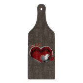 Hart Magisch Bruin Glas Snijplank Paddle (Voorkant)