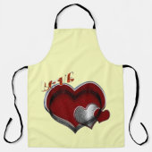 Hart Magisch Geel Groot Schort (Voorkant)