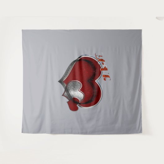 Hart Magisch Grijs Zakelijk Tapijt Extra-Large Wandkleed (Voorkant (horizontaal))