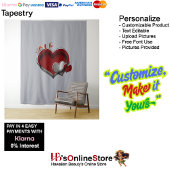 Hart Magisch Grijs Zakelijk Tapijt Extra-Large Wandkleed