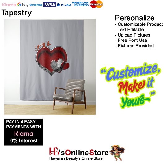 Hart Magisch Grijs Zakelijk Tapijt Extra-Large Wandkleed