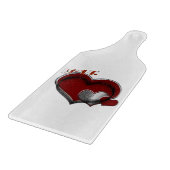 Hart Magisch Wit Glas Snijplank Paddle (Hoek)