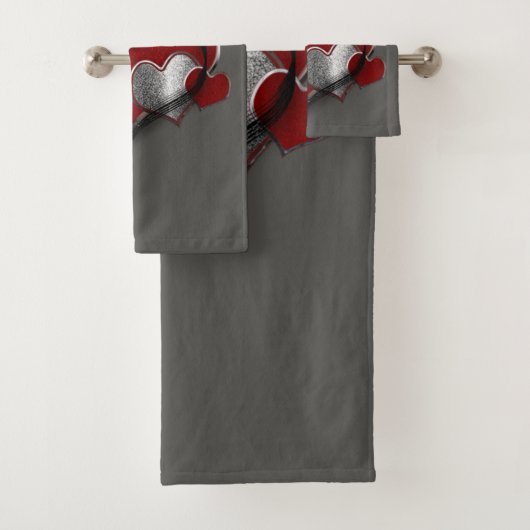 Hart Magische Houtskool Badhanddoek Set Bad Handdoek (Insitu)