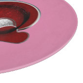 Hart Magische Ronde Roze Glas Snijplank 30.4 cm (Hoek)