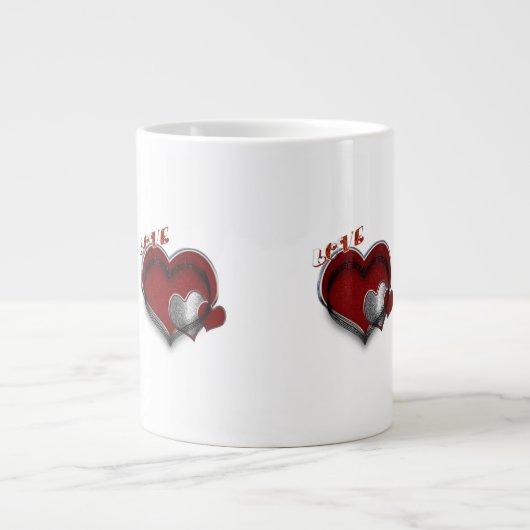 Hart Magische Witte Jumbo Mok (Voorkant)