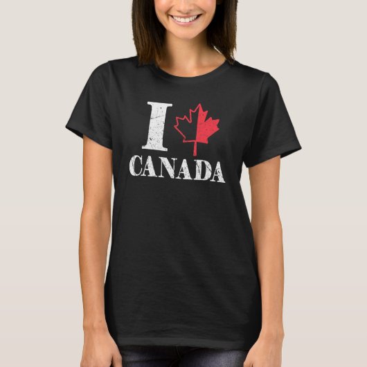 Hart Maple Canada Dag Maple Leaf Trots Canadees L T-shirt (Voorkant)