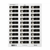 Hart Mason Jar & Baby's Breath Rustieke Bruiloft Etiket (Full Sheet)