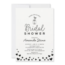 Hart & Mason Jar Chic Zwarte Bruiloftsborrel