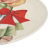 Hart Meisje Kind Retro Schattigee Kinderen Snijplank (Hoek)