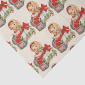 Hart Meisje Kind Retro Schattigee Kinderen Tissuepapier (Detail)