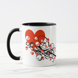 Hart met de Mok van Skulls en Swirls