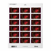 Hart met gouden scroll designer label (Full Sheet)