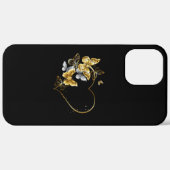 Hart met gouden vlinders Case-Mate iPhone case (Achterkant / Rechts)